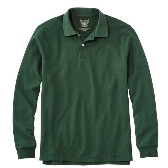 L.L. Bean Shirts Ll Bean Mens Premium Double L Polo Longsleeve